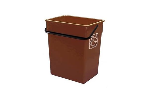 CUBETA RECICLAR 20 X 28 X 34 CM CON ASA 15 L MARRON