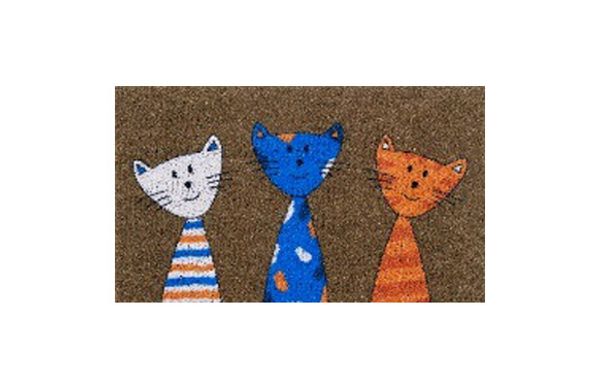 FELPUDO COCO ESTAMPADO 70 X 40 CM NEW GATOS TRIANGULO