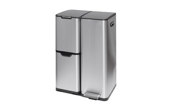 CUBO RECICLAJE ECOLOGICO 60 L (13L+17L+30L) CROMADO