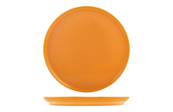 PLATO LLANO STONEWARE ESTOCOLMO OCRE 28 CM