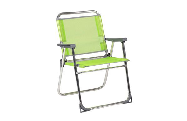 SILLON PLAYA FIJO SEGURIDAD RESPALDO BAJO ALUMINIO FIBRELINE PISTACHO