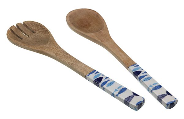 CUBIERTOS ENSALADA MADERA AQUA 2 1X6X30CM