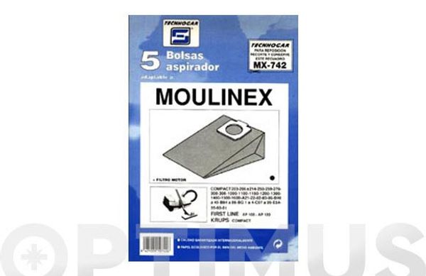 BOLSA ASPIRADOR MOULINEX COMPACT EFF 915742 5 UDS