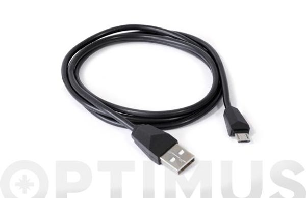 CABLE CONEXION USB-MICRO USB NEGRO 1M