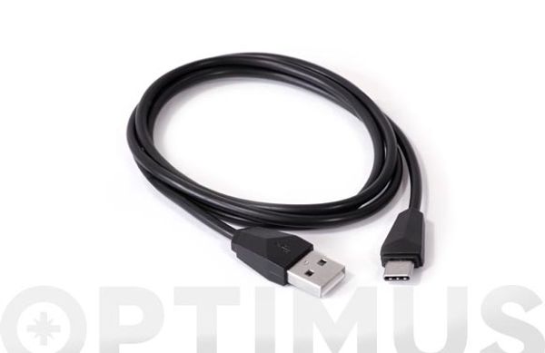 CABLE CONEXION USB-TIPO C NEGRO 1M