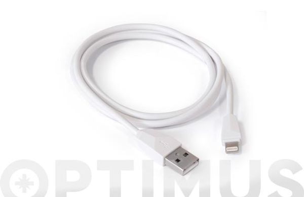 CABLE CONEXION USB-LIGHTING IPH BLANCO 1M